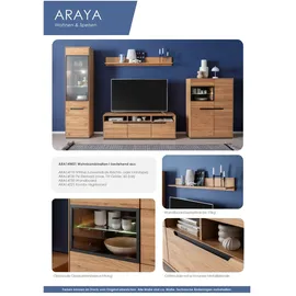 MCA living Vitrine Araya Highboard 92,5 x 40,5 x 129,5 cm Braun