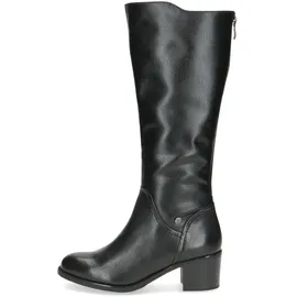 CAPRICE Stiefel Langschaft Absatzstiefel Blockabsatz 9-25550-43, Größe:42 EU Farbe:Schwarz - Schwarz