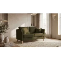 Home affaire 2-Sitzer Arellano, Breite 155 cm, klassisches Design, 2 Zierkissen inklusive, Webstoff fein, Chenille grün