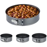 Relaxdays Springform 4er Set rund Ø 18, 20, 22, 24 cm