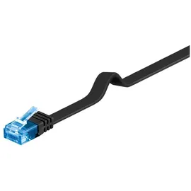 goobay CAT 6A Flach-Patchkabel, U/UTP Schwarz