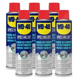 Wd-40 6x 250ml Fahrrad Kettenspray [Hersteller-Nr. 49703/NBA]