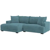 P & B Ecksofa, Türkis, Textil, L-Form, 265x180 cm, Made in Europe, Wohnzimmer, Sofas & Couches, Wohnlandschaften, Ecksofas