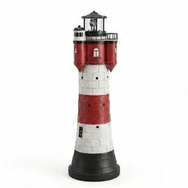 Jürgen Westerholt Solar Leuchtturm Roter Sand Polyresin 78 cm inkl. LED weiß