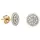 FIRETTI Ohrstecker Blume/Blüte Gelbgold 585 9mm mit Diamant