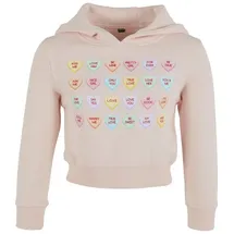Mister Tee Sweet Heart Candy Cropped Kapuzenpullover Pink 11-12 Jahre