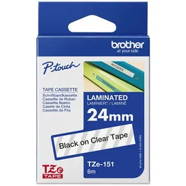 Brother TZe 151 schwarz/farblos