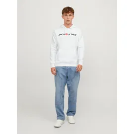 JACK & JONES Corp Old Logo Kapuzenpullover White / Detail Regular Fit S