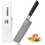 Zayiko Black Edition Nakiri Damastmesser 18,5 cm grau/schwarz