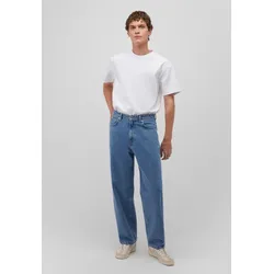 Loose-fit-Jeans MAVI "MITTE", Herren, Gr. 30, Länge 30, blau (lt blau denim), 100% Baumwolle, modisch, loose fit lang, Jeans, Relaxed Jeans