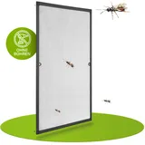 Juskys Fliegenschutzgitter mit Aluminiumrahmen 110 x 130 cm anthrazit