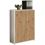 moebel-dich-auf Aktenschrank OFFICE EDITION (abschließbar, Metallgriffe, 3 Fächer) Made in Germany weiß