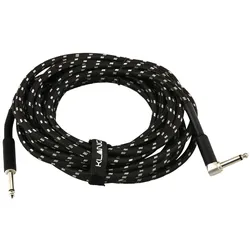 Klang Instrumentenkabel TWEED Black 6,3mm Klinke, gewinkelt mono - 6,3mm Klinke,... - Instrumentenkabel