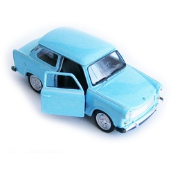 Welly Modellauto TRABANT 601 Modellauto 11,5cm Trabi Modell Auto 14 (Blau), Spielzeugauto Welly Metall Kinder Spielzeug Geschenk blau