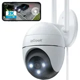 Iegeek 2k Überwachungskamera Aussen Wlan, Ptz Outdoor Ip Kamera Wifi Dome Camera Mit Farbiger Nachsicht, Bewegungserkennung,mensch Bewegungsmelder, Zwei-wege-audio