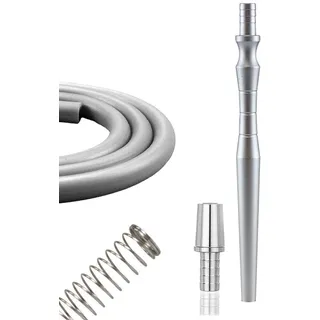 Shisha Schlauchset Alu 18/8 Schliff (Silber)