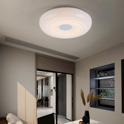 15 Watt LED Decken Leuchte silber Schlafzimmer Beleuchtung Acryl Chrom 41723