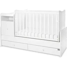 Lorelli Babybett Trend Plus 70x160cm Schreibtisch Kinderbett Schubladen Kommode weiß
