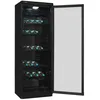 EXQUISIT Getränkekühlschrank GKS350-1-GT-280D, D (A-G), silber (schwarz), Rechtsanschlag, Kühlschränke, 320 L Volumen, Getränkekühlschrank mit Glastür, LED