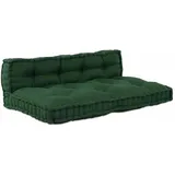 vidaXL Pallet Sofa Kissen 2 x 120 x 80 x 10 cm grün 2-tlg.