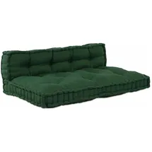 vidaXL Pallet Sofa Kissen 2 x 120 x 80 x 10 cm grün 2-tlg.