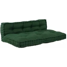 vidaXL Pallet Sofa Kissen 2 x 120 x 80 x 10 cm grün 2-tlg.