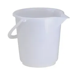 Industrie-Eimer 17 L, rund mit Ausguss, HDPE - natur