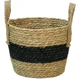 EUYIMOMO seegras Korb,Naturstroh gewebter Blumentopf, nordischer Rattan getrockneter Blumenkorb gewebter Blumentopf-klein