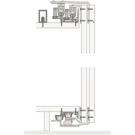 HAWA Combino 50 H FS Schiebetürbeschläge 1400 x 2600