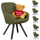 Mr. Deko Esszimmerstuhl Matera Polyester grün 6er Set