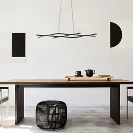 GLOBO Pendelleuchte Hängelampe Deckenlampe LED Höhenverstellbar Schwarz-matt L 108 cm