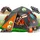 eloneo Wurfzelt 2-4 Personen Orange/Grau
