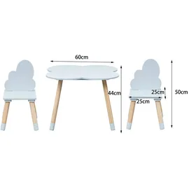 Rebecca Mobili Kindersitzgruppe, Hellblau, Holzwerkstoff, 60x44x60 cm, Kinder- - Jugendzimmer, Kindermöbel, Kindersitzmöbel / -tische, Kindersitzgruppen