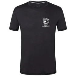 super natural Freizeit-Tshirt Gravel Tee (Merino-Mix) schwarz Herren