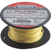 Connex Maurerschnur COX781531 50m, - 1mm, geflochtenes Polyester gelb