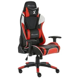 X Rocker Agility eSports Gaming-Bürodrehstuhl - rot/schwarz