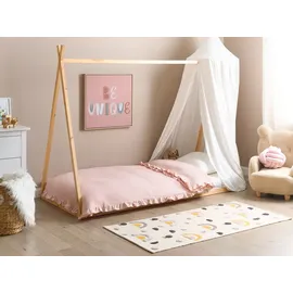 Beliani Kinderbett Saurat 90 x 200 cm Kiefer hellbraun