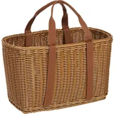 Lpitoy Handgewebter Einkaufskorb Aus Rattan, Picknickkörbe, Großer Aufbewahrungskorb Für Obst Und Gemüse, Einkaufstasche Griff, Verpackungskorb