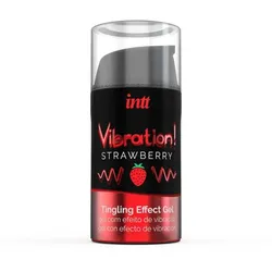 «Vibration! Strawberry» Intimgel mit wärmender Wirkung, 15ml (0.015 l) 15 ml