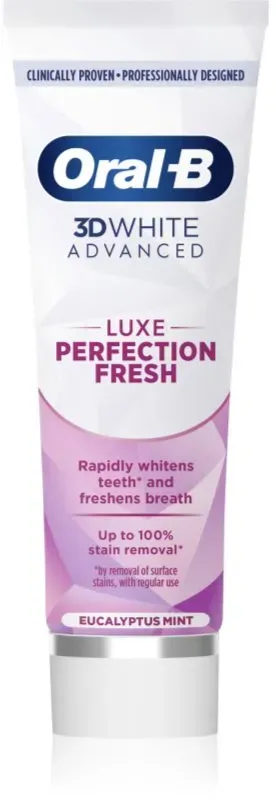 Oral-B 3D White Luxe Perfection Fresh bleichende Zahnpasta Eucalyptus Mint 75 ml