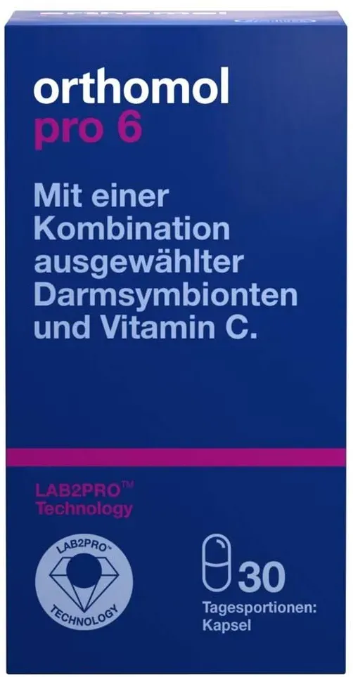 Orthomol Pro 6 - mit einer Kombination ausgewählter Darmsymbionten und Vitamin C - Kapseln