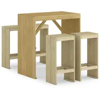 vidaXL Gartenbar-Set 5-tlg. Braun