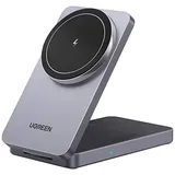 UGREEN 2-In-1 Magnetic Wireless Charger Grey