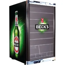 CUBES HC 241 BECK'S Getränkekühlschrank (115 l, 845 mm hoch, Schwarz/Grün)