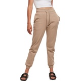 URBAN CLASSICS Damen Women's Organic HIGH WAIST Sweat Pants Trainingshose, Softtaupe, XS