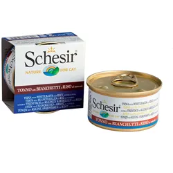 Schesir 24 x 85g Dose Katzennassfutter Thunfisch mit kleinen Sardellen & Reis