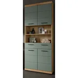 inn.furn Shawn Hochschrank 74 x 191 cm Salbei/Eiche