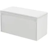 [en.casa] Sitzbank Degerfors 80x39x45 cm Weiß