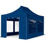 TOOLPORT Faltpavillon 3 x 4,5 m inkl. 4 Seitenteile blau 582594