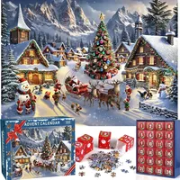 Puzzle Adventskalender 2025 24 Teile Weihnachtsdeko Kinder Erwachsene